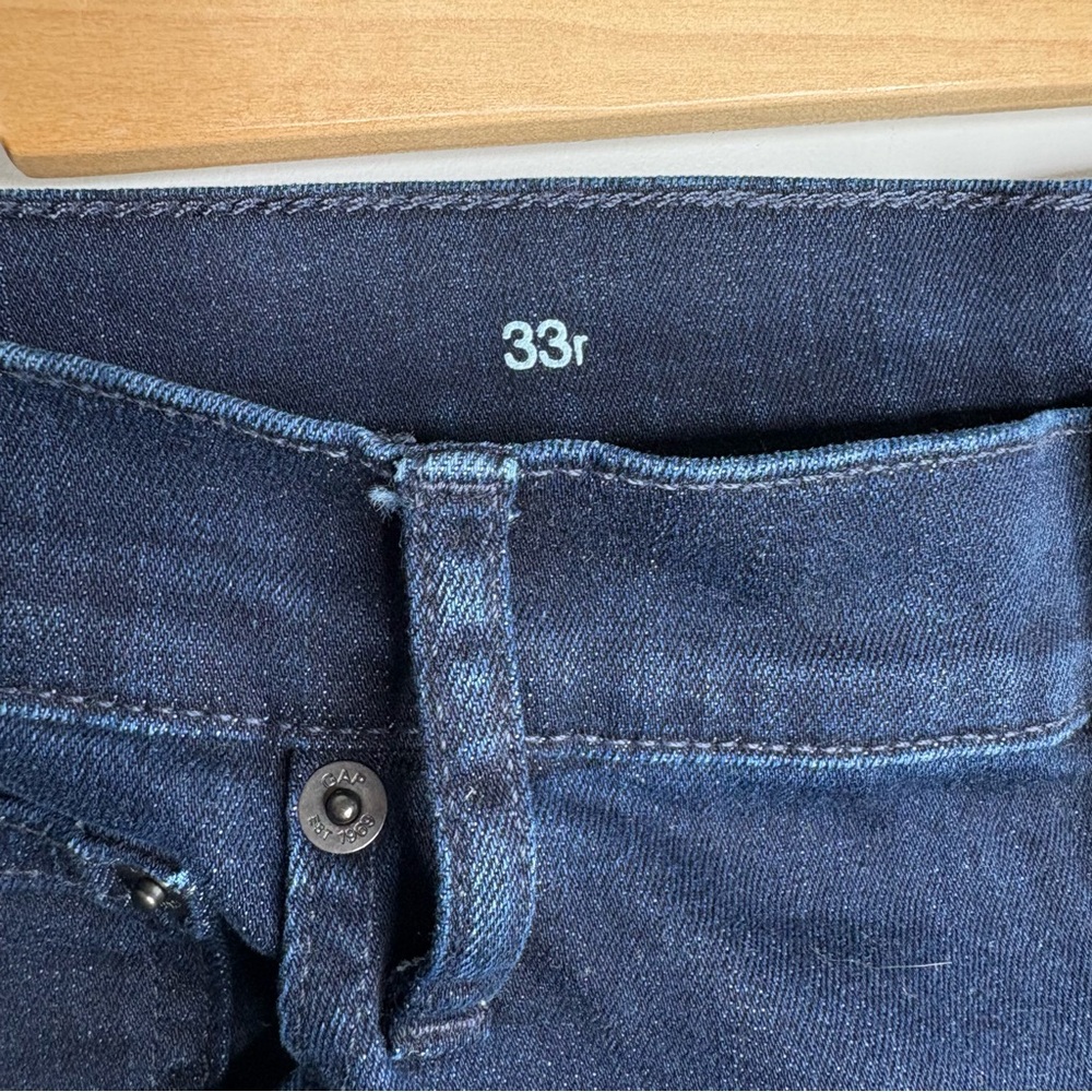 GAP Dark Denim High Rise 33r - Picture 13 of 13